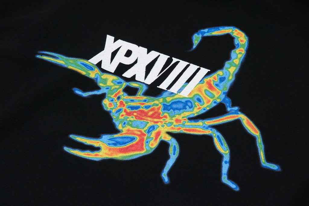 XPX SCORPION PRINT BLACK HOODIE