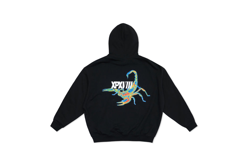 XPX SCORPION PRINT BLACK HOODIE