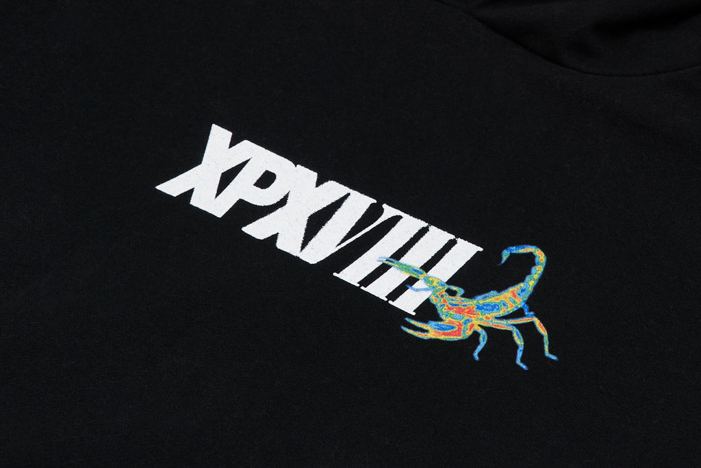 XPX SCORPION PRINT BLACK HOODIE