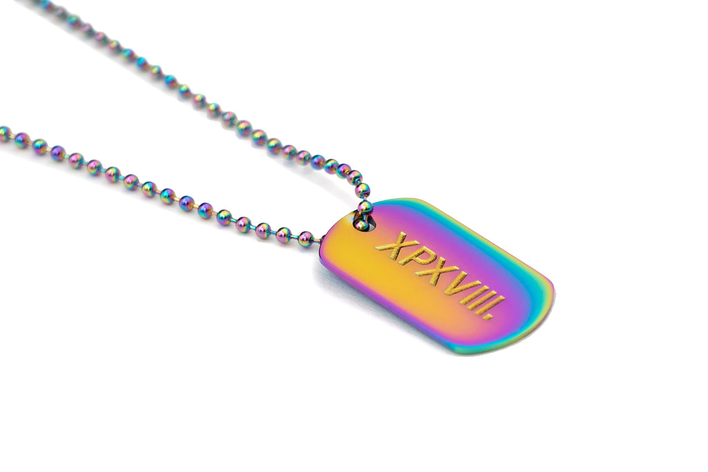 XPX ENGRAVED DOG TAG IRIDESCENT